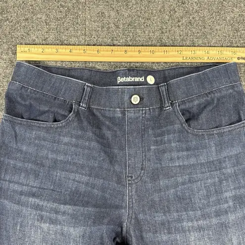 Betabrand Jeans Women Large Dark Wash Straight Leg Denim Jegging High Rise