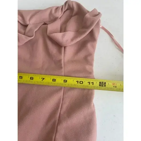 Birdy Grey Women's Dress XS Pink Gene Crepe Dusty Rose Formal Leg Slit Blush 219