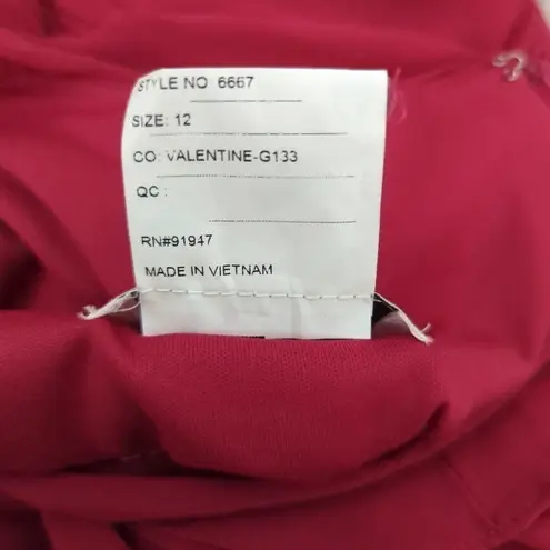 After Six NWT | Draped Midriff Style Chiffon Red Sleeveless Dress