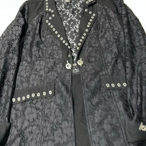 Midnight velvet Black Women's gothic Coat Size M