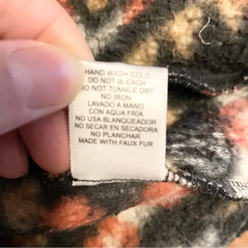 Love Tree  Womens L Sherpa Aztec‎ Print Zip Up Teddy Jacket Fuzzy Cozy Soft Comfy - Image 10