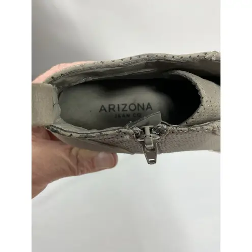 Womans Arizona Jean Co Lucy Bootie 6 M Gray Side Zip Flat Heel Round Toe
