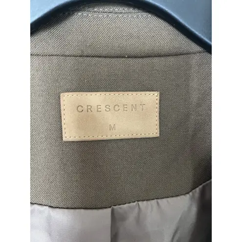 Crescent Sleeveless Vest Blazer Dress M Brown Twee Preppy