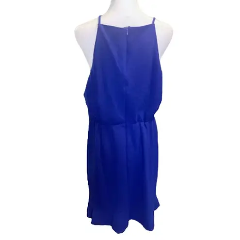 Julia Jordan Royal Blue Halter Mini Dress - Size 12 NWT