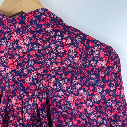 Foxcroft Piper Floral Button Down Shirt Size 8 Beach Blossoms Non Iron Cottage - Image 3