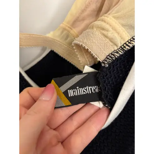 Mainstream Swimsuit Womens 14 Vintage One Piece Black Ivory Wrap V