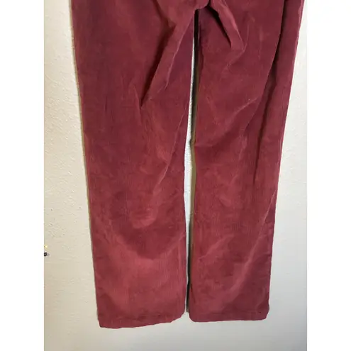 Faherty Women's Stretch Cord Wide Leg Pant Burgundy Corduroy Size 26 Boho - Image 10