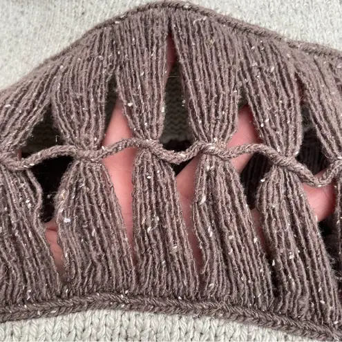 Vintage Animale Chunky Silk Knit Sweater Maxi Skirt in Oatmeal Tan XLarge Size XL