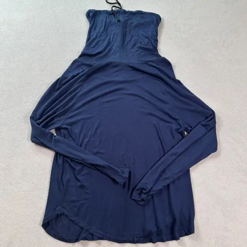 Raggs II Riches NWOT Raggs li Riches Blue Cowl Neck M Womens Long Sleeve Top Lightweight String