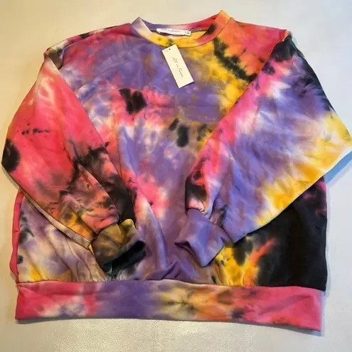 All in Favor All In Favor Tie Dye Pullover Sweatshirt Multicolor Womens - Image 2