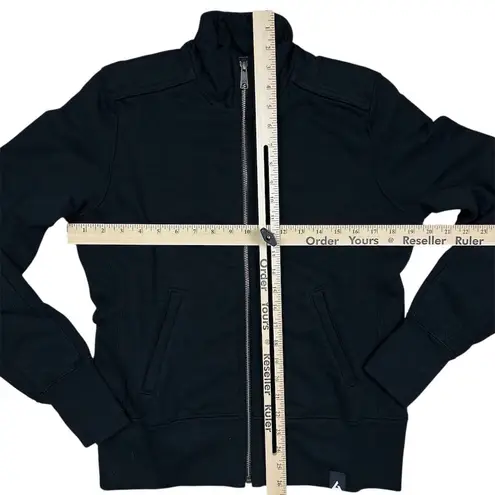 NWOT American Giant Women's Black Moto Full Zip Sweatshirt Jacket Size S Casual