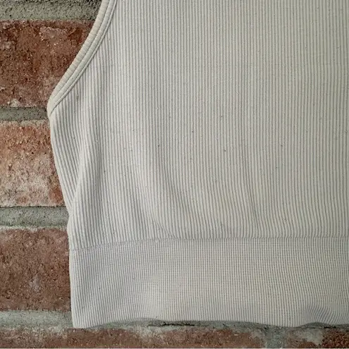 Babaton The Group Crop Top Ribbed Longline Sports Bra Women’s Small Gray