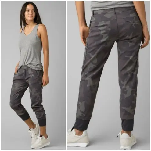 prAna Granite Gray Camo Sky Canyon Jogger Pants Size 10