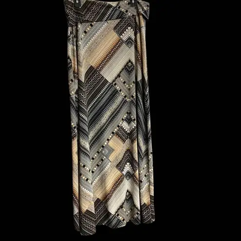 Neiman Marcus Women’s Geometric Maxi Skirt Size Medium Multicolored