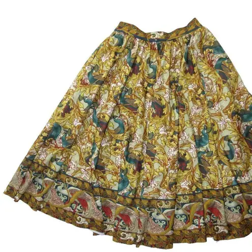 Blackmilk NWT Peacock Garden Pocket Midi A-line Flare Knee Length Skirt S