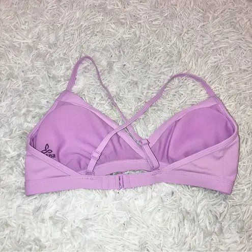 prAna Speckle Rib Knit Bikini Top Violet Mist Purple Size XS