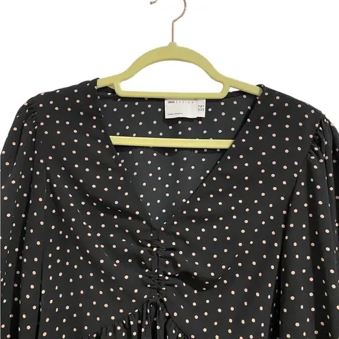 ASOS  Black Polka Dot Blouse Sz 6