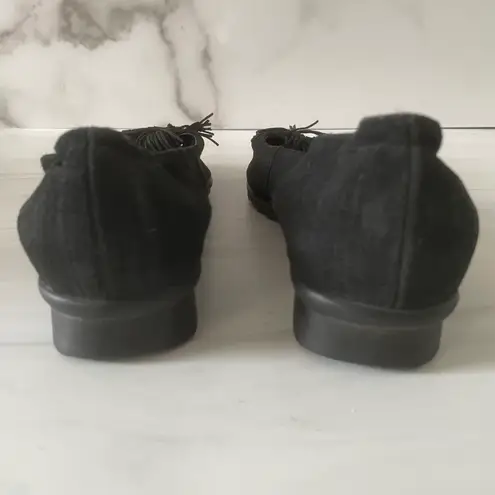 The Flexx Women's Boco Loco Peeptoe Ballet Flat- Black- Size 7