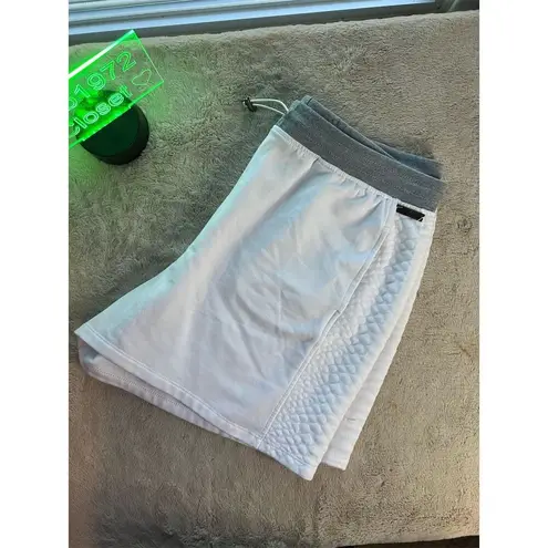 Nine West Active Women's XL Quilted Knit Panel Shorts Multicolor Casual White