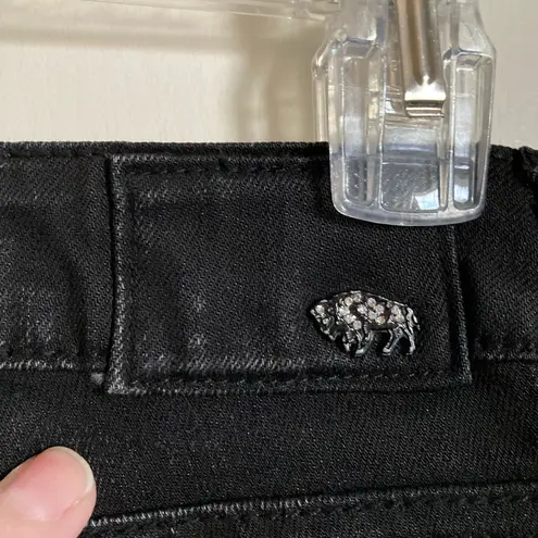 Buffalo David Bitton New Black Distressed Mid Rise Felow Bootcut Jeans #MBG