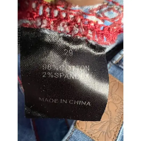 Johnny Was Women's Boyfriend Jeans Size 29 Blue Mid Rise Relaxed Fit