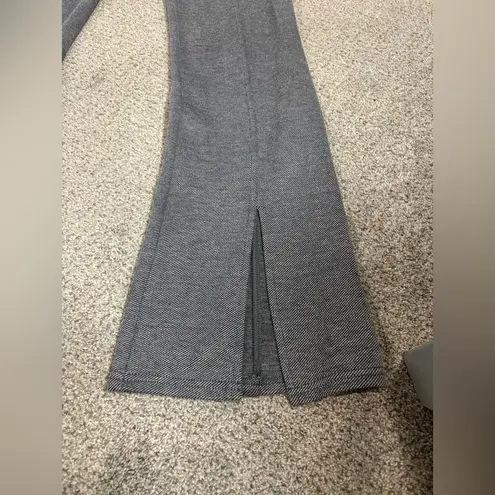 Maeve Anthropologie Seamed Flare Pants Gray Tweed Ponte Knot Size US 2 Slit