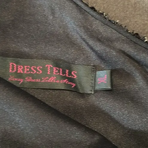 Women’s Black One Shoulder Short Sparkly Bodice Party Dress Zip Up Size XL