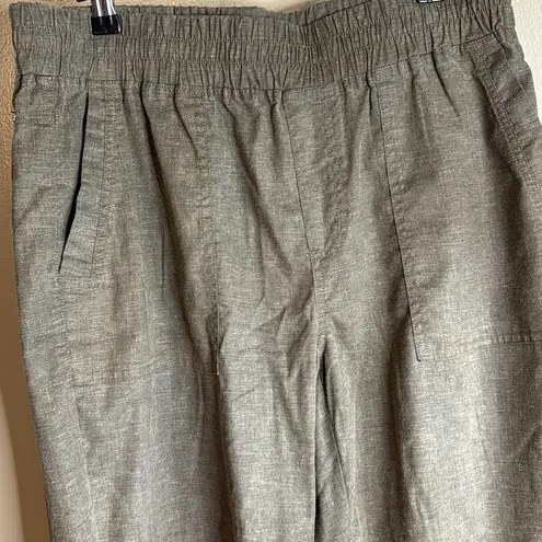 prAna  Pants Hemp Blend Joggers Dark Green Size Medium