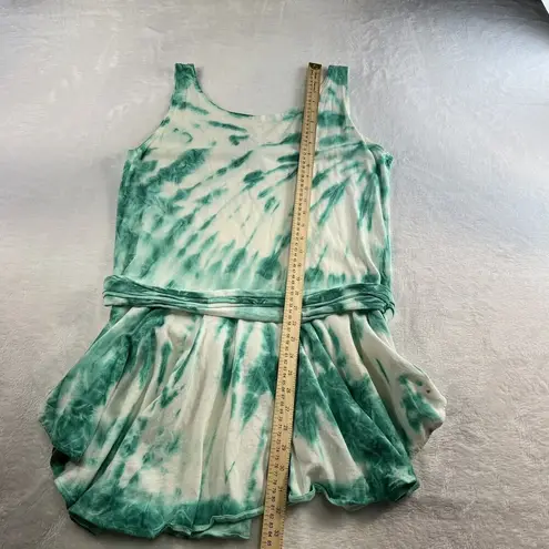 Vtg 90s In Gear L Large Tunic Top Dress Tie Dye USA Whimsy Fairycore Balletcore Green