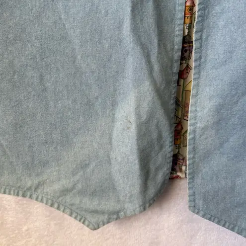 Handmade Birdhouse and Denim vest size xl