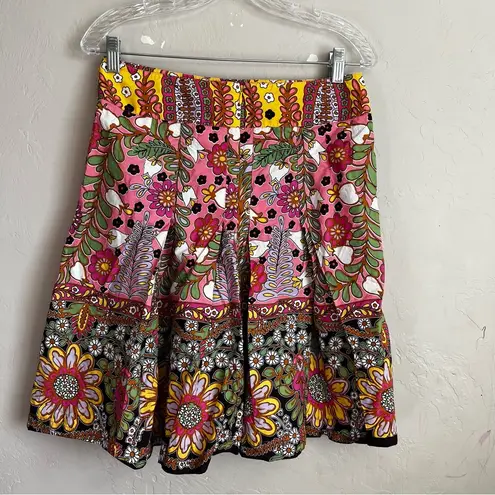 CAbi  Ashbury Multi Media Retro Floral A line Skirt