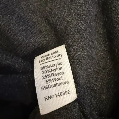 Marine layer Addison Turtleneck Sweater Dress, Dark Heather Gray Size Medium