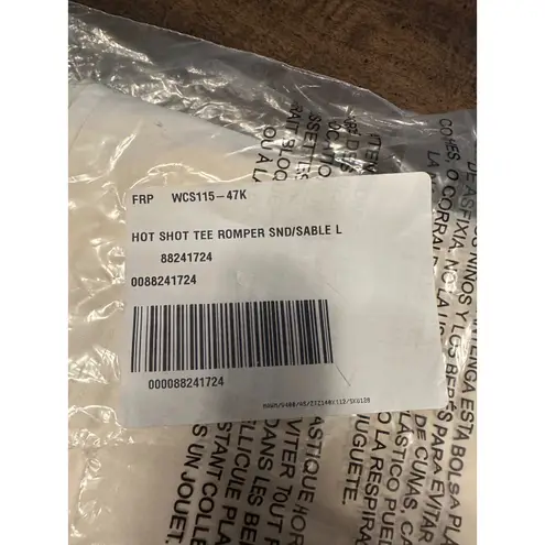 Free People  Hot Shot Tee‎ Romper Size L Sand/Sable Bleached Clay Women's Large