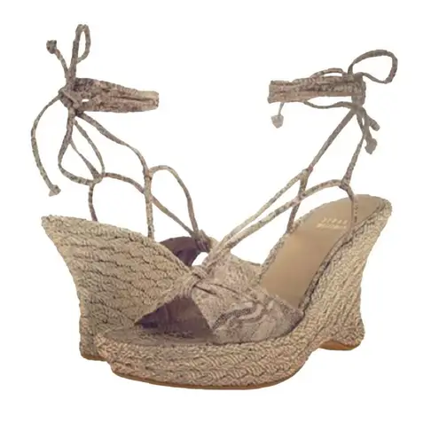 Stuart Weitzman  Wishful Espadrilles Wedge Sandal - Tan Nairobi Patch - 6M thumbnail 15