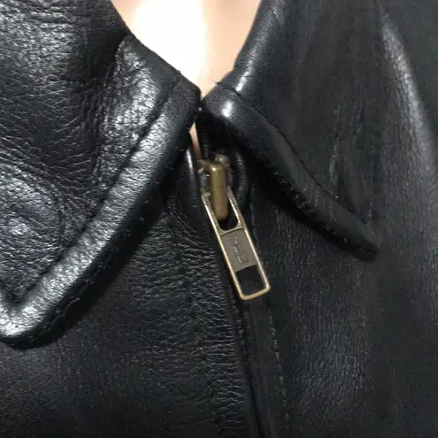 Leather Gallery Fringe Tassel Jacket Motorcycle Black Size L