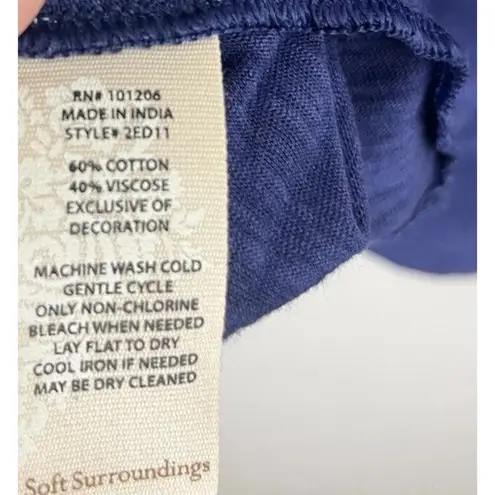 Soft Surroundings Na Pali Coast Top Womens Tank Top Large Crochet Lace NWT