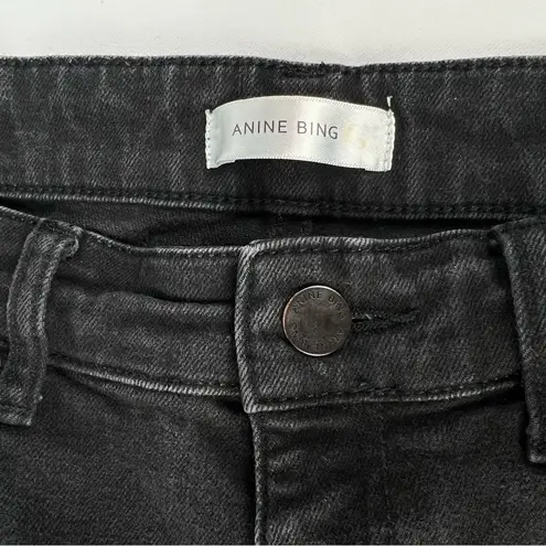 ANINE BING Tatum Black High Rise Skinny Jeans 28