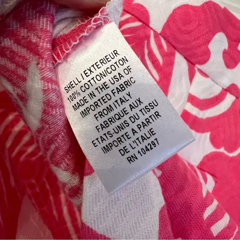 Milly Pink & White Floral Palm Tree Shorts | Size 2