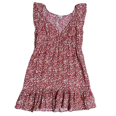 Rails  Red Ditsy Floral Anika Mini Dress Size Small