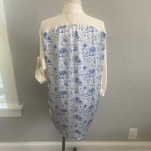 Koch Longfellow Sweater Royal Toile Size Medium Nature Horses