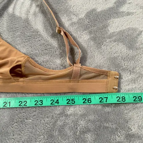 Pepper Bra Womens Medium Tan Wireless Mesh Lightly Padded Comfort Wirefree