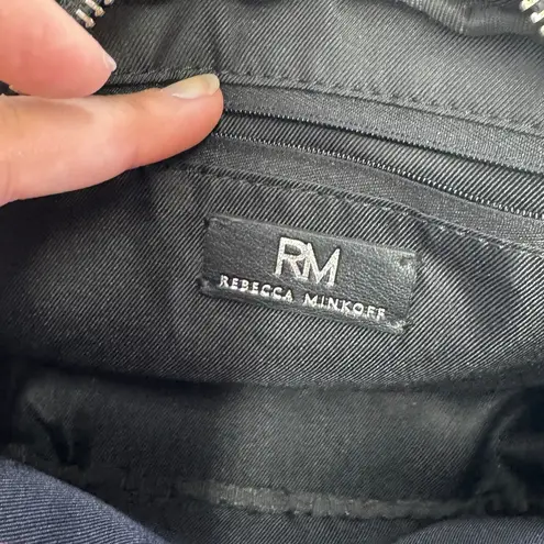 Rebecca Minkoff  Purse Women Black Pavili Studded Quilted Crossbody Vegan Leather