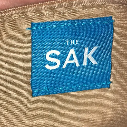 The Sak Tan, Green, Pink, White, Orange, Blue Striped Woven Ribbon Purse