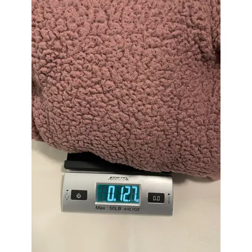 Victoria's Secret PINK Sherpa Fleece Quarter Zip Pullover Sweatshirt Cropped M Size M