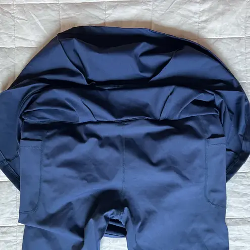 Renwick Navy Performance Pleated Skirted Leggings Golf Tennis Preppy