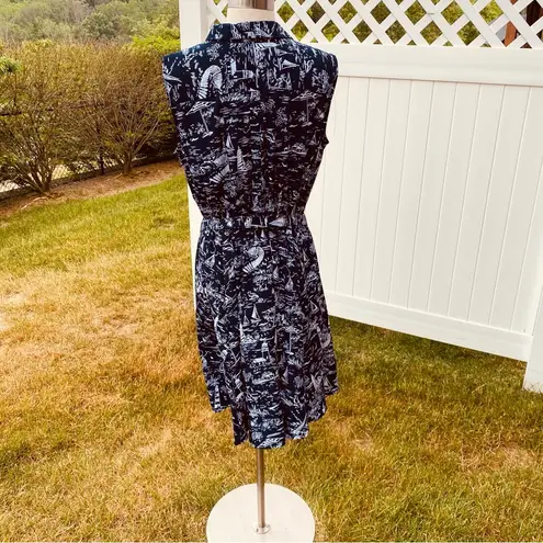 Charter Club Women's Ocean Drift Printed A Line Dress Size 14 Petite