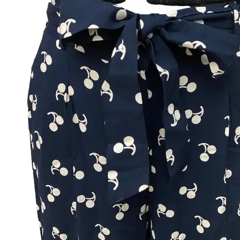 FRNCH NEW Cherry Print Wide Leg Trouser Pants Size Small