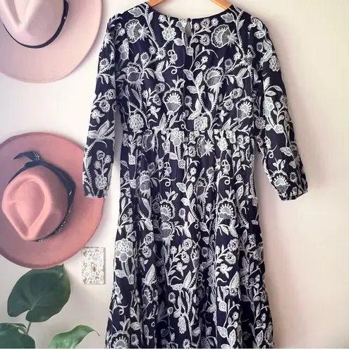 Soft Surroundings Tilda Embroidered Midi Dress SIZE 10 NEW boho