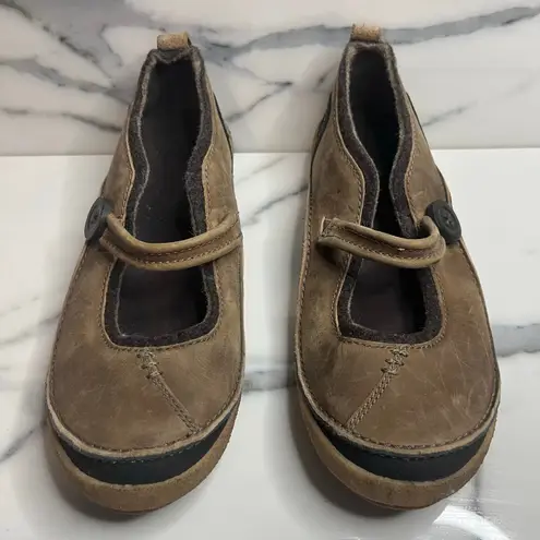 Merrell Womens Brown Leather Paris Caramel Mary Jane Shoes Sz 8.5 Outdoor Hiking