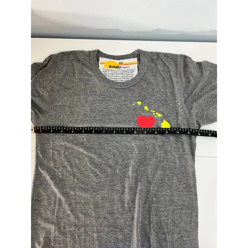 Aviator Nation RARE Gray Hawaii Love Wildfire Relief Tee Sz XS